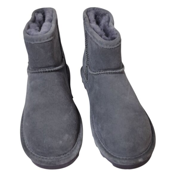 Bearpaw Alyssa Women's Winter Ankle Boot  Short Winter Snow Grey Comfy, Cozy  7 - Picture 2 of 7